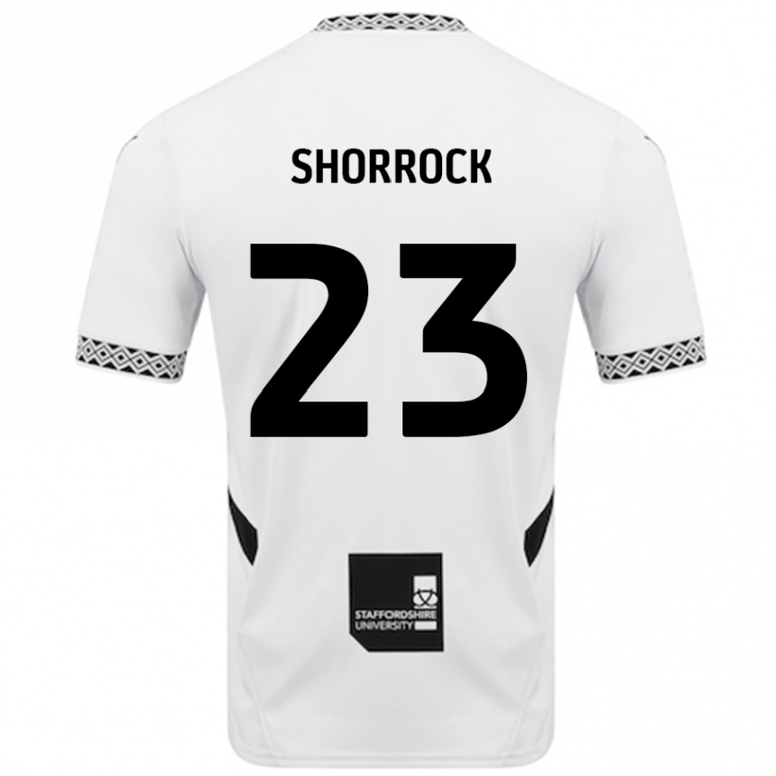 Kids Football Jack Shorrock #23 White Home Jersey 2024/25 T-Shirt Uk