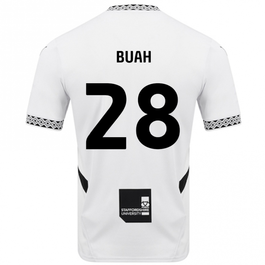 Kids Football Andrew Buah #28 White Home Jersey 2024/25 T-Shirt Uk