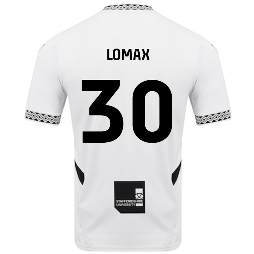 Kids Football Ben Lomax #30 White Home Jersey 2024/25 T-Shirt Uk