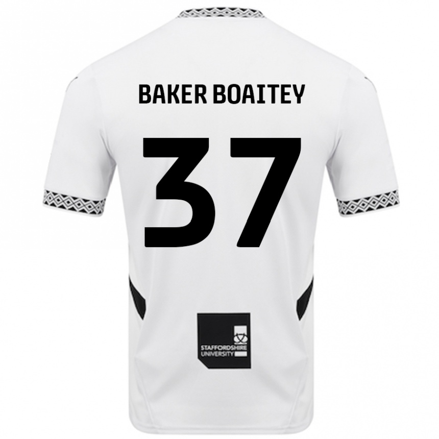 Kids Football Benicio Baker-Boaitey #37 White Home Jersey 2024/25 T-Shirt Uk