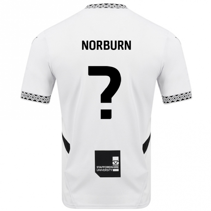 Kids Football Dylan Norburn #0 White Home Jersey 2024/25 T-Shirt Uk