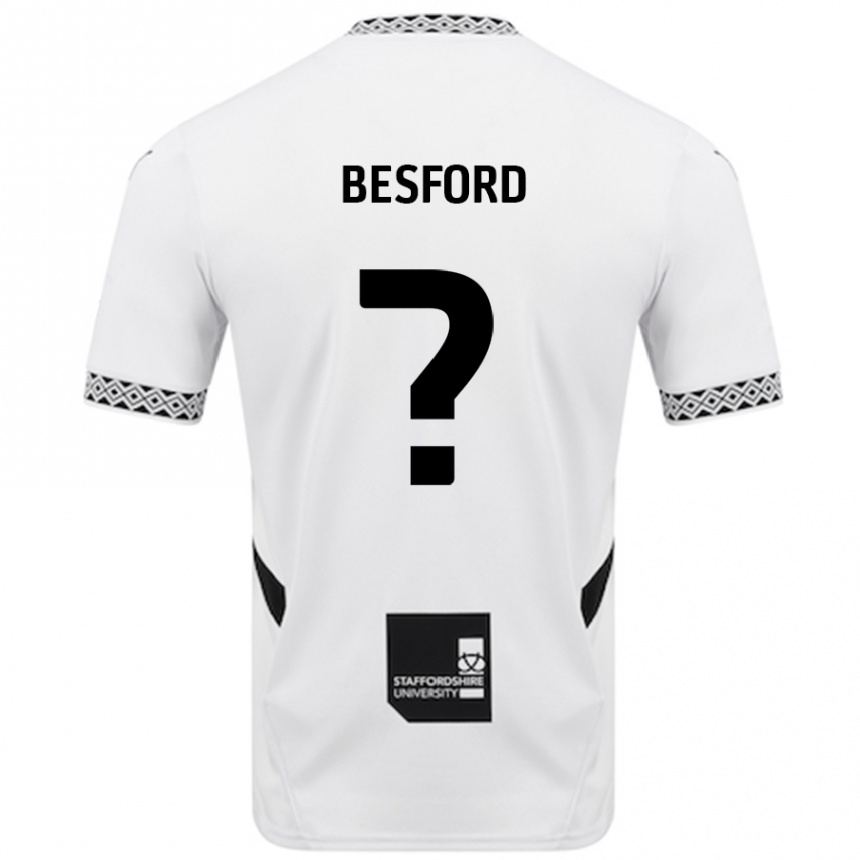 Kids Football Callum Besford #0 White Home Jersey 2024/25 T-Shirt Uk