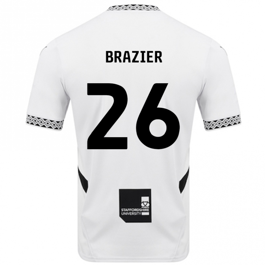 Kids Football Liam Brazier #26 White Home Jersey 2024/25 T-Shirt Uk