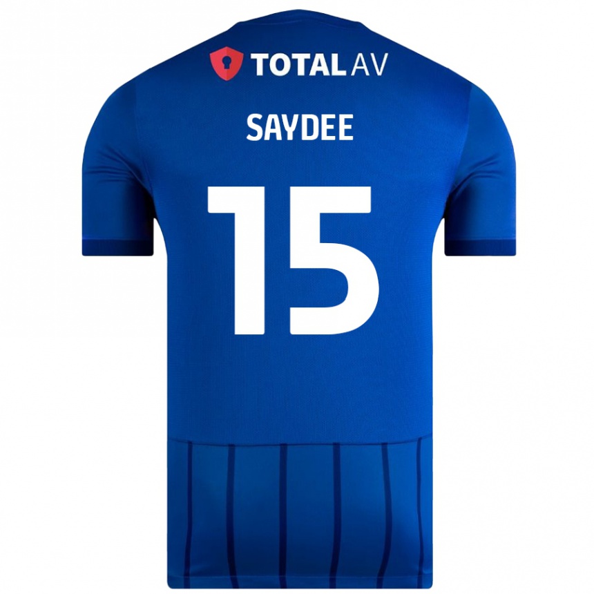 Kids Football Christian Saydee #15 Blue Home Jersey 2024/25 T-Shirt Uk