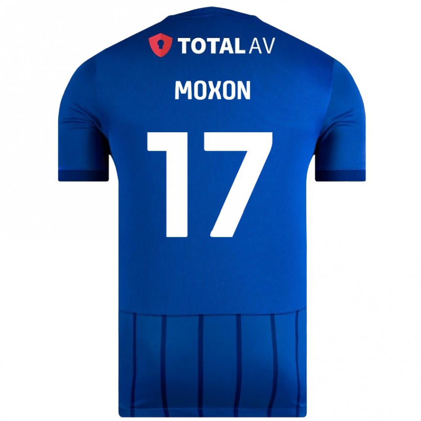 Kids Football Owen Moxon #17 Blue Home Jersey 2024/25 T-Shirt Uk