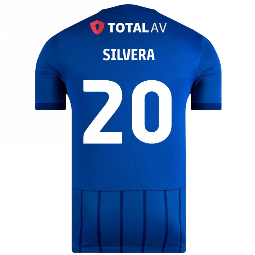 Kids Football Sam Silvera #20 Blue Home Jersey 2024/25 T-Shirt Uk