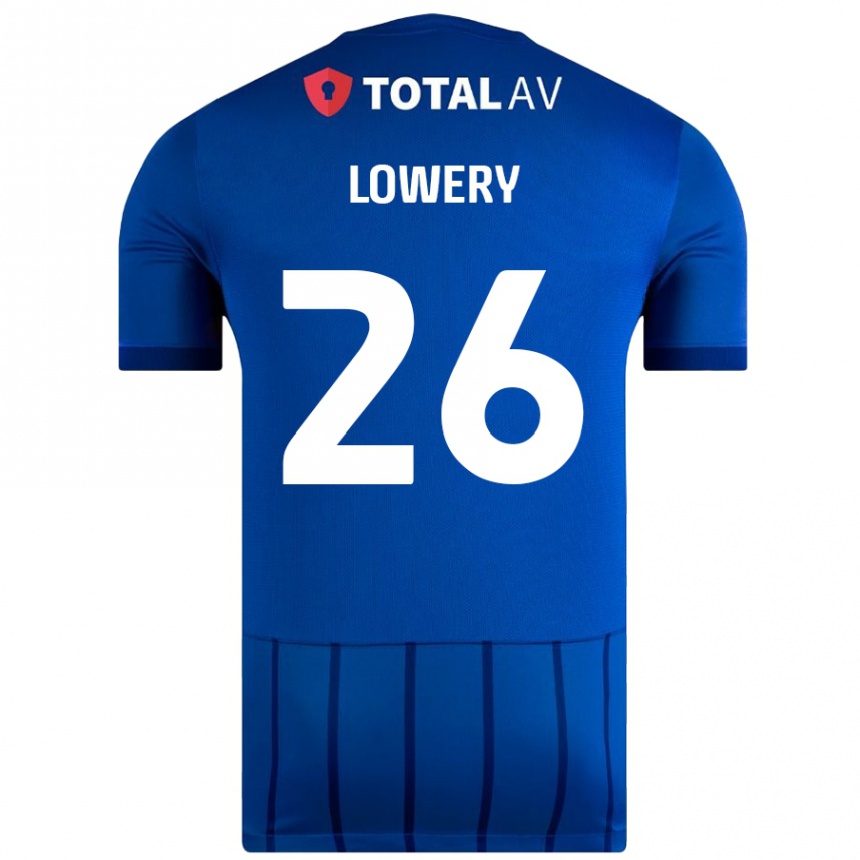 Kids Football Tom Lowery #26 Blue Home Jersey 2024/25 T-Shirt Uk