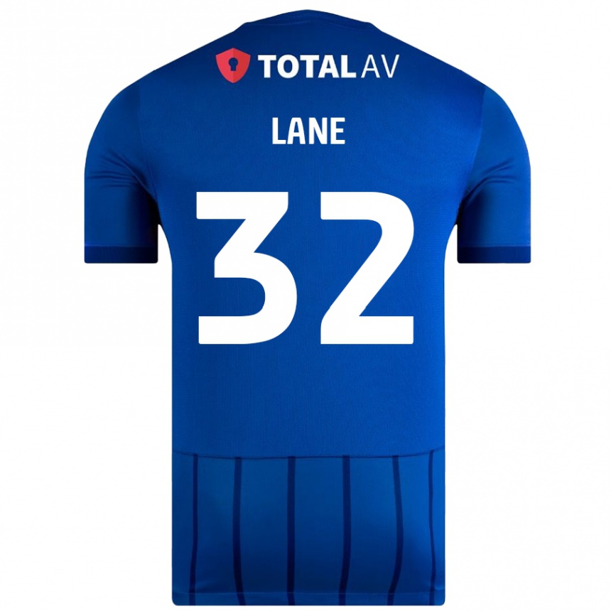 Kids Football Paddy Lane #32 Blue Home Jersey 2024/25 T-Shirt Uk