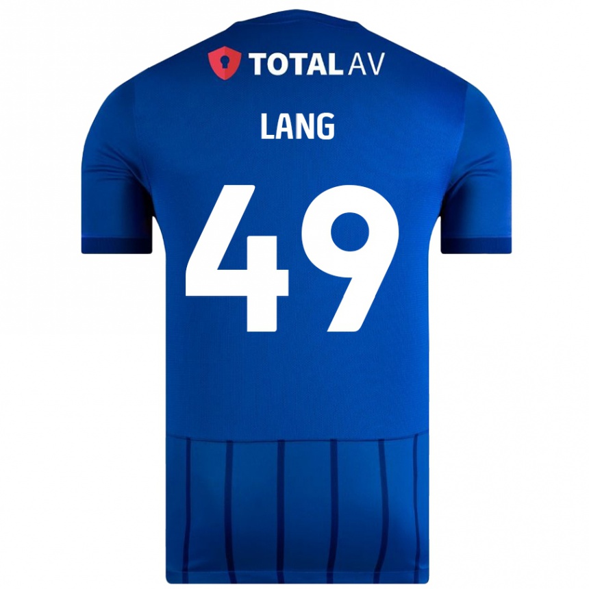 Kids Football Callum Lang #49 Blue Home Jersey 2024/25 T-Shirt Uk