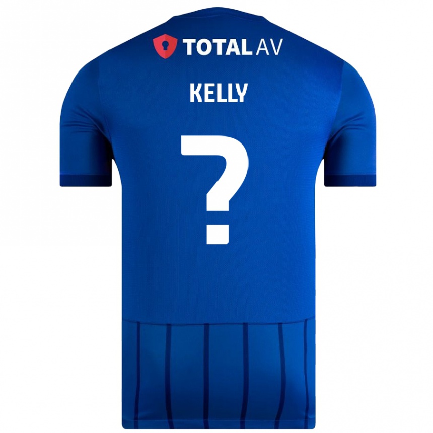 Kids Football Liam Kelly #0 Blue Home Jersey 2024/25 T-Shirt Uk