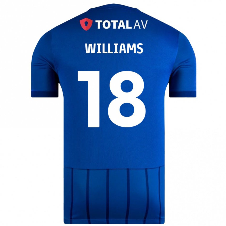 Kids Football Scarlett Williams #18 Blue Home Jersey 2024/25 T-Shirt Uk