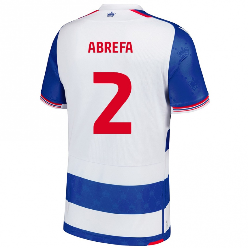 Kids Football Kelvin Abrefa #2 Blue White Home Jersey 2024/25 T-Shirt Uk