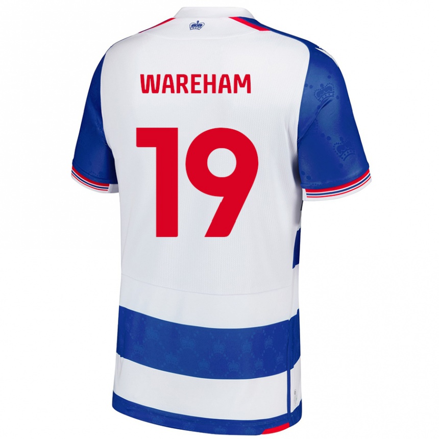 Kids Football Jayden Wareham #19 Blue White Home Jersey 2024/25 T-Shirt Uk