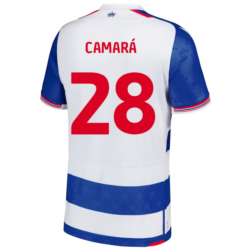 Kids Football Mamadi Camará #28 Blue White Home Jersey 2024/25 T-Shirt Uk