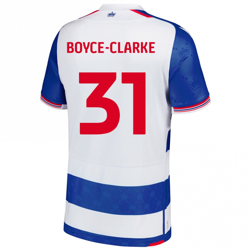 Kids Football Coniah Boyce-Clarke #31 Blue White Home Jersey 2024/25 T-Shirt Uk