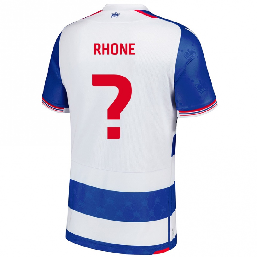 Kids Football Harrison Rhone #0 Blue White Home Jersey 2024/25 T-Shirt Uk