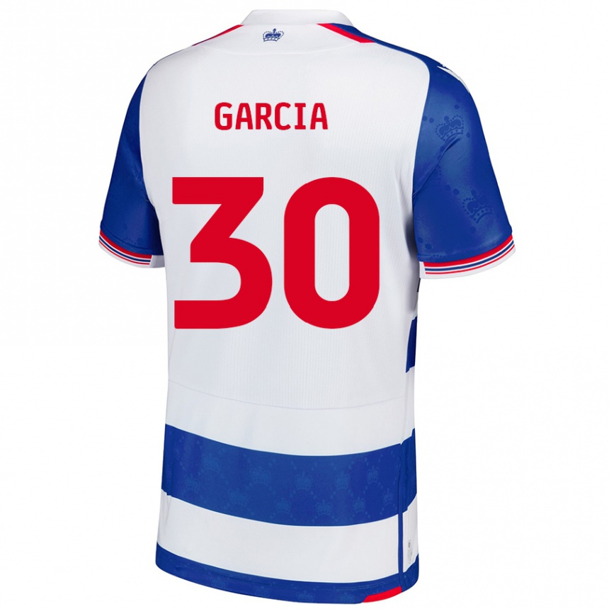 Kids Football Andre Garcia #30 Blue White Home Jersey 2024/25 T-Shirt Uk