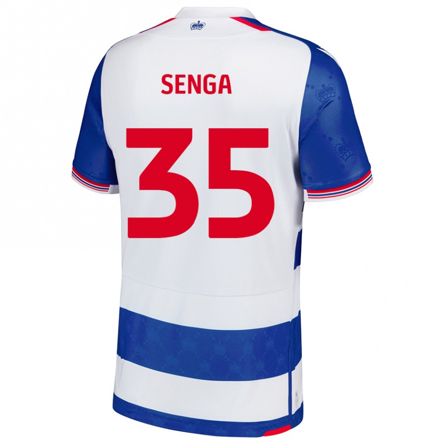 Kids Football Jack Senga #35 Blue White Home Jersey 2024/25 T-Shirt Uk