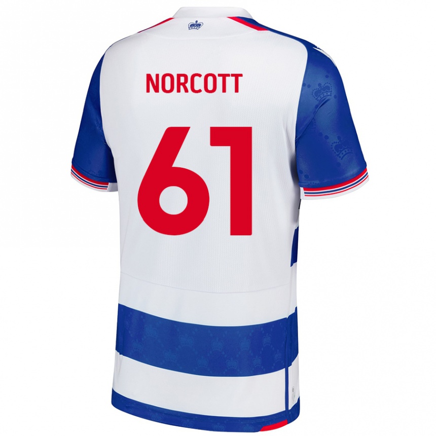 Kids Football Tom Norcott #61 Blue White Home Jersey 2024/25 T-Shirt Uk