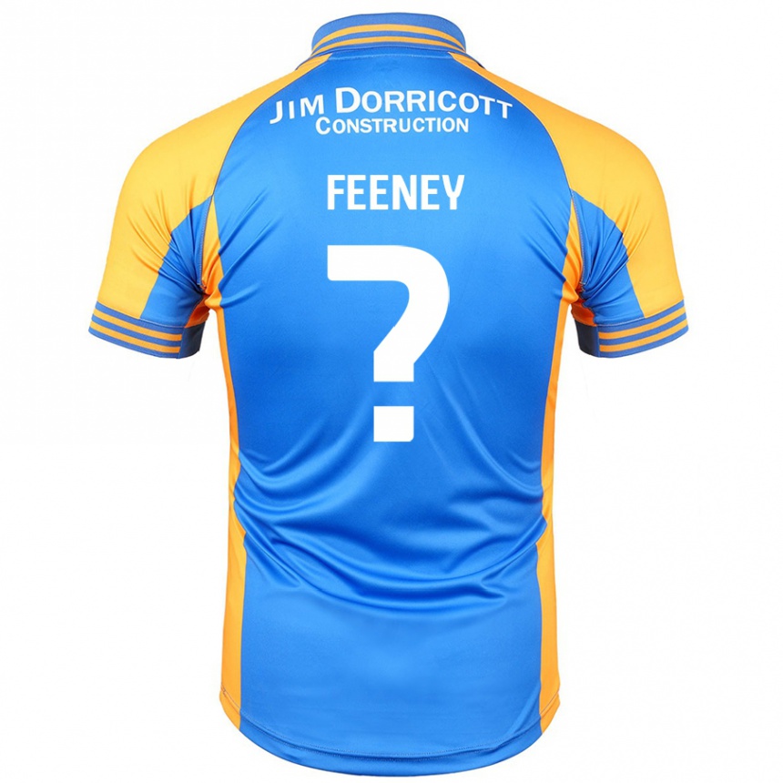 Kids Football Josh Feeney #0 Blue Amber Home Jersey 2024/25 T-Shirt Uk