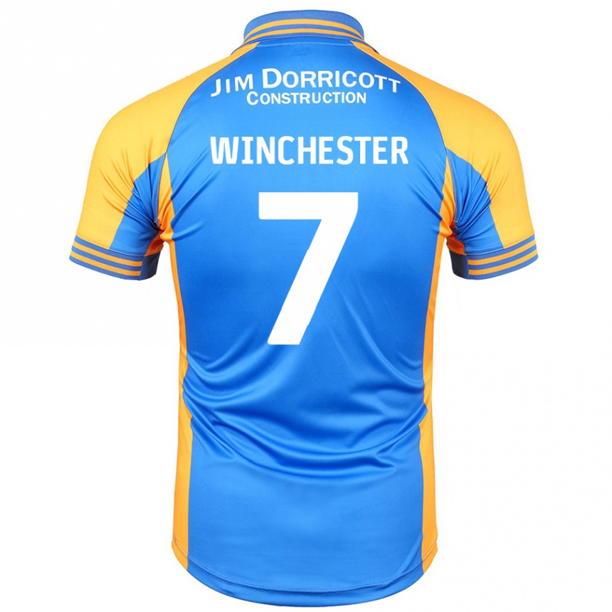 Kids Football Carl Winchester #7 Blue Amber Home Jersey 2024/25 T-Shirt Uk