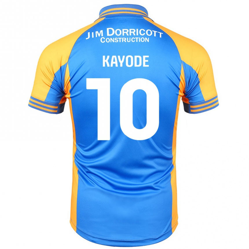 Kids Football Joshua Kayode #10 Blue Amber Home Jersey 2024/25 T-Shirt Uk