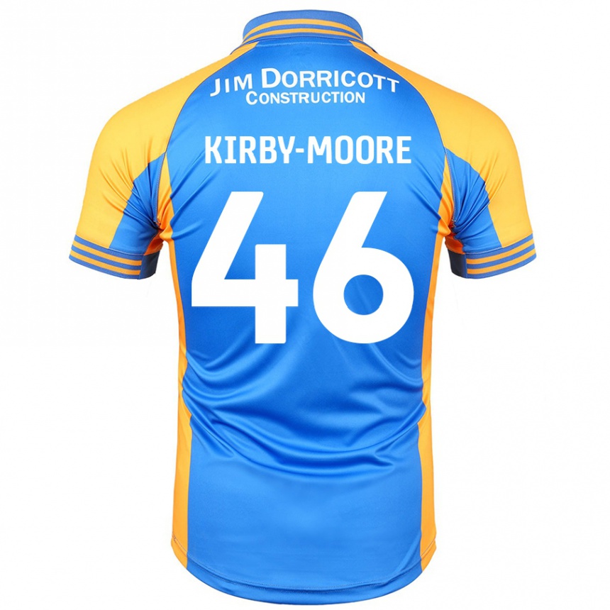 Kids Football Harvey Kirby-Moore #46 Blue Amber Home Jersey 2024/25 T-Shirt Uk