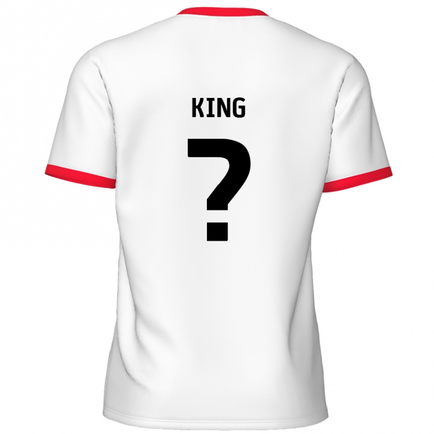 Kids Football Eli King #0 White Red Home Jersey 2024/25 T-Shirt Uk