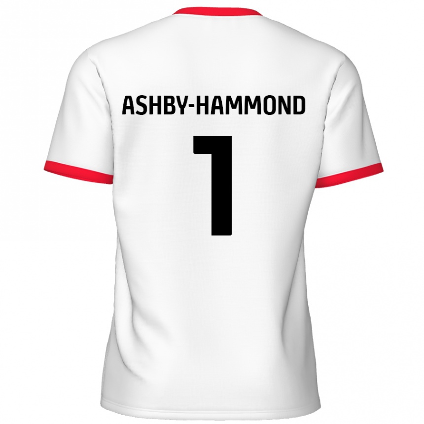 Kids Football Taye Ashby-Hammond #1 White Red Home Jersey 2024/25 T-Shirt Uk