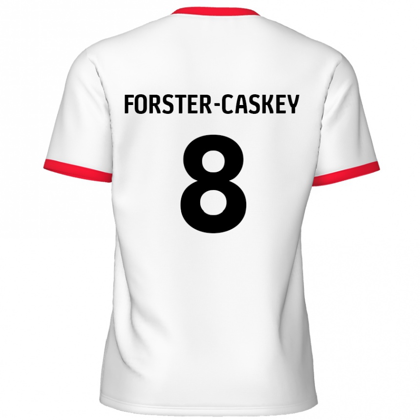 Kids Football Jake Forster-Caskey #8 White Red Home Jersey 2024/25 T-Shirt Uk