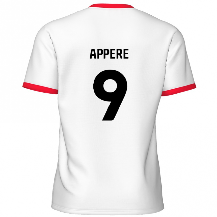 Kids Football Louis Appéré #9 White Red Home Jersey 2024/25 T-Shirt Uk