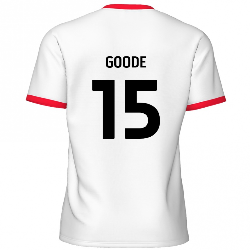 Kids Football Charlie Goode #15 White Red Home Jersey 2024/25 T-Shirt Uk