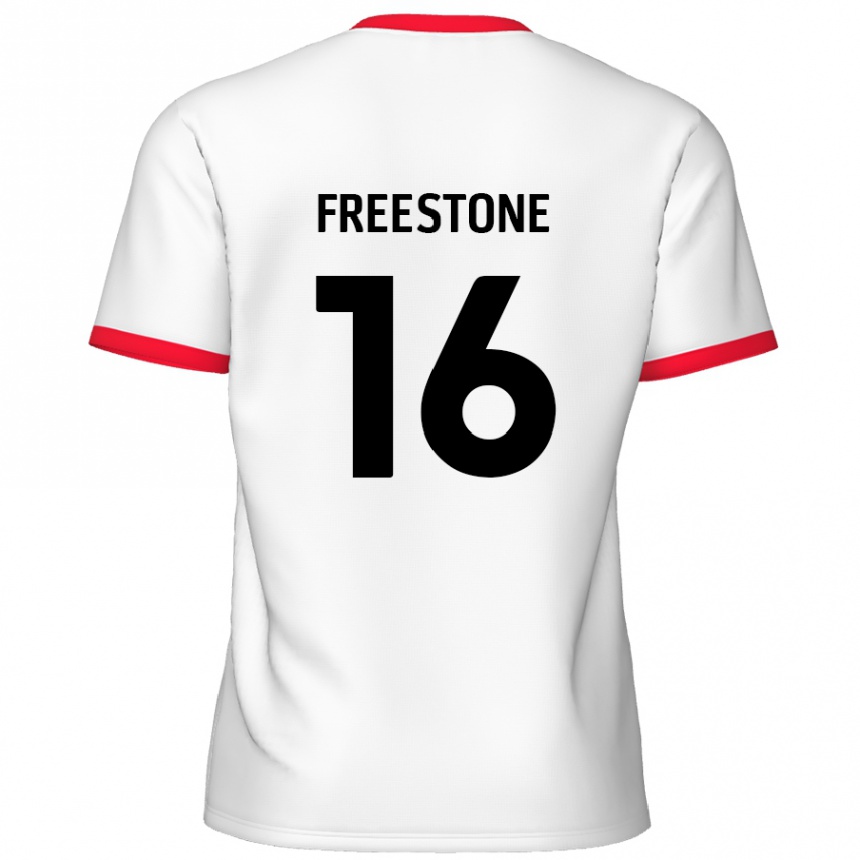 Kids Football Lewis Freestone #16 White Red Home Jersey 2024/25 T-Shirt Uk