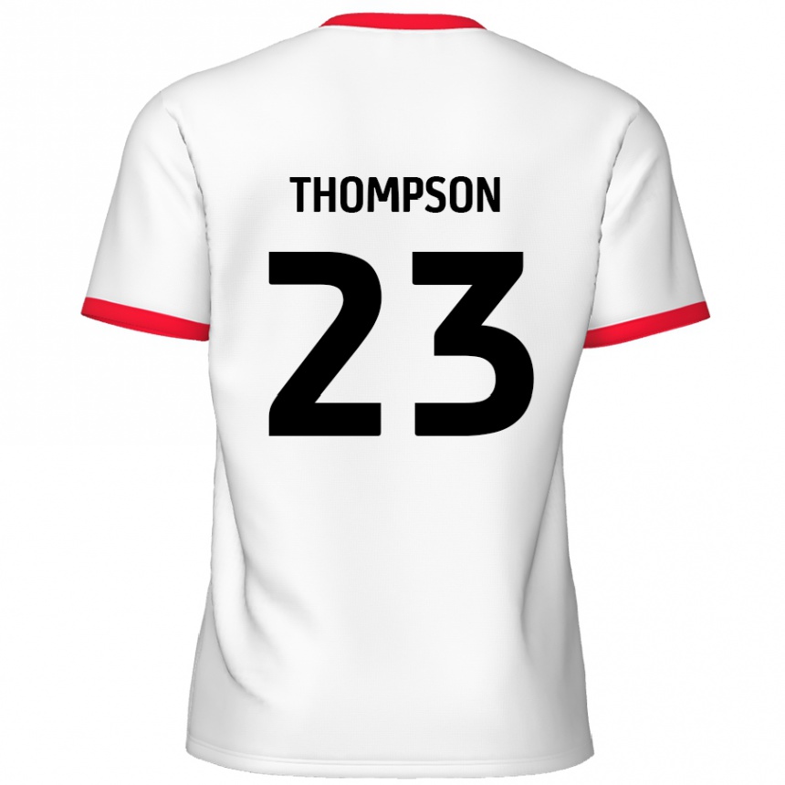 Kids Football Louis Thompson #23 White Red Home Jersey 2024/25 T-Shirt Uk