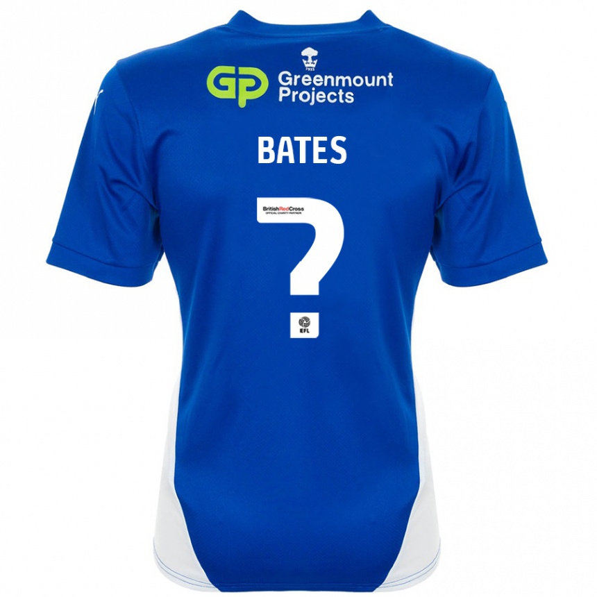 Kids Football Jack Bates #0 Blue White Home Jersey 2024/25 T-Shirt Uk