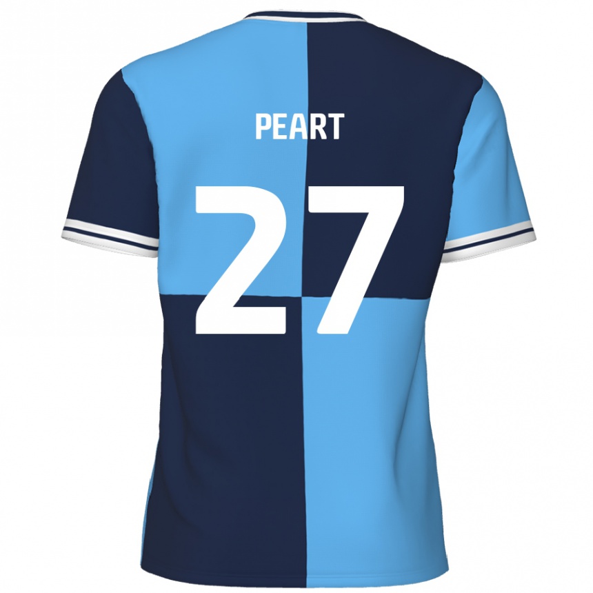 Kids Football Brody Peart #27 Sky Blue Dark Blue Home Jersey 2024/25 T-Shirt Uk