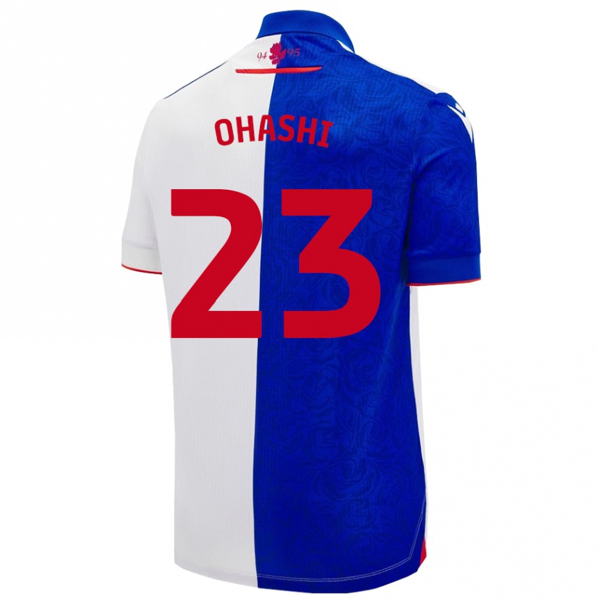 Kids Football Yuki Ohashi #23 Sky Blue White Home Jersey 2024/25 T-Shirt Uk