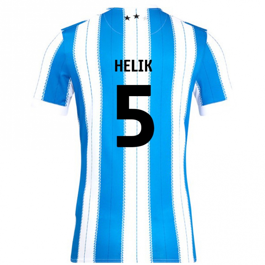 Kids Football Michal Helik #5 Blue White Home Jersey 2024/25 T-Shirt Uk