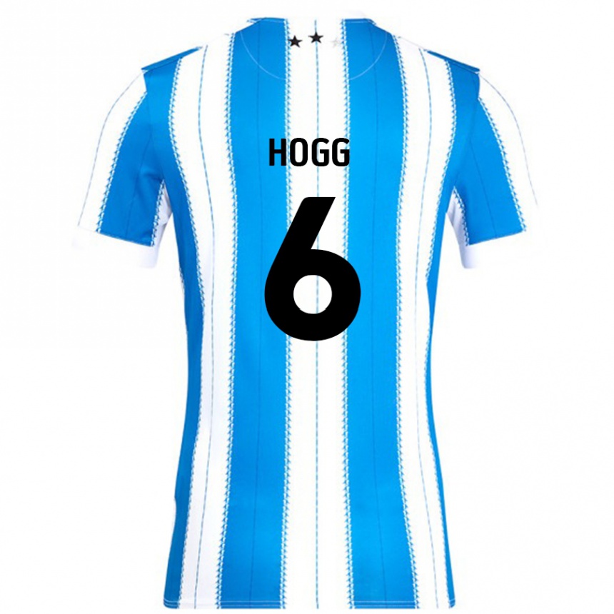 Kids Football Jonathan Hogg #6 Blue White Home Jersey 2024/25 T-Shirt Uk