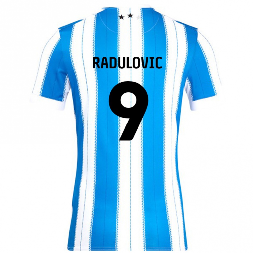 Kids Football Bojan Radulovic #9 Blue White Home Jersey 2024/25 T-Shirt Uk