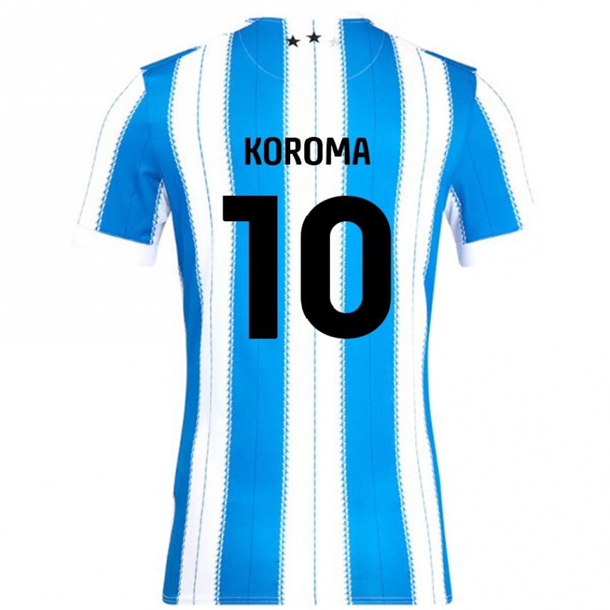 Kids Football Josh Koroma #10 Blue White Home Jersey 2024/25 T-Shirt Uk