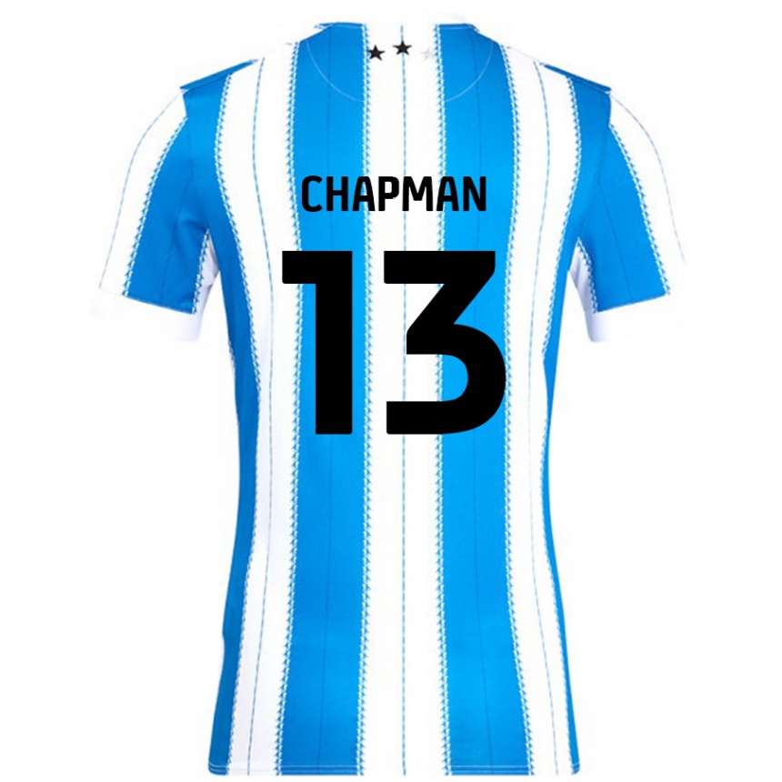 Kids Football Jacob Chapman #13 Blue White Home Jersey 2024/25 T-Shirt Uk