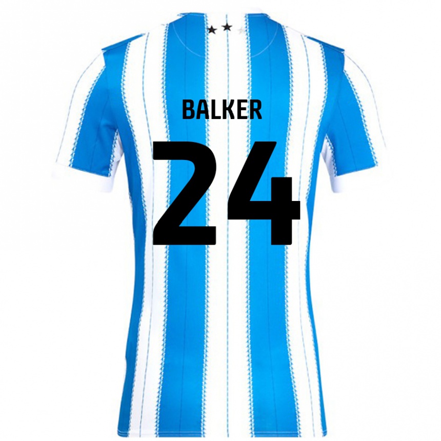 Kids Football Radinio Balker #24 Blue White Home Jersey 2024/25 T-Shirt Uk