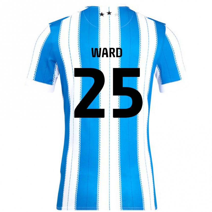 Kids Football Danny Ward #25 Blue White Home Jersey 2024/25 T-Shirt Uk