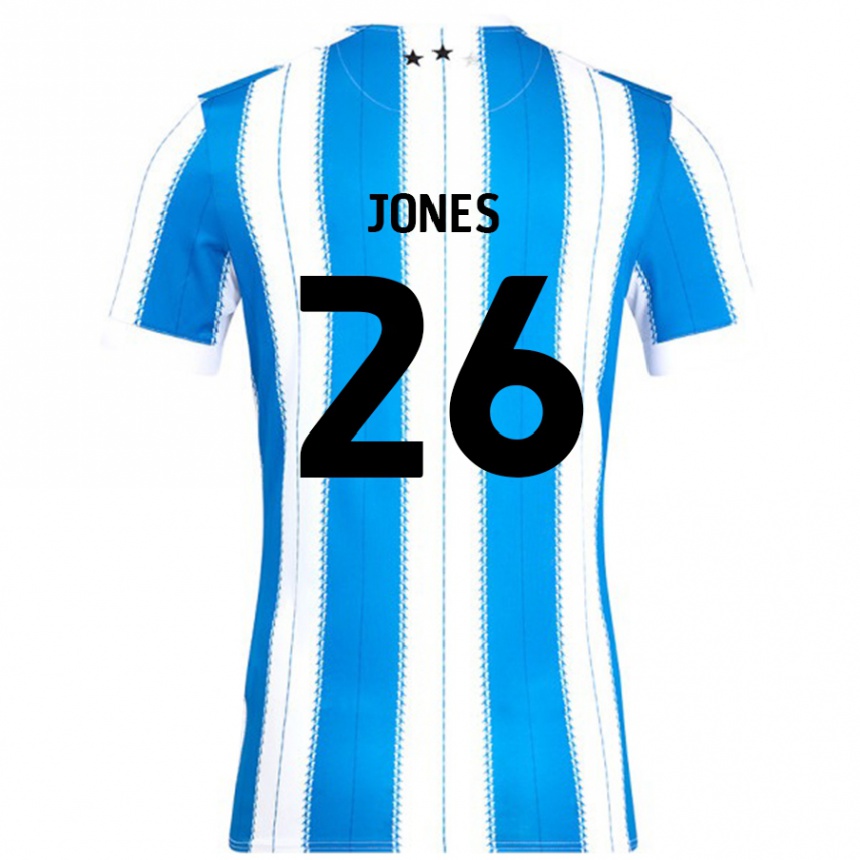 Kids Football Patrick Jones #26 Blue White Home Jersey 2024/25 T-Shirt Uk