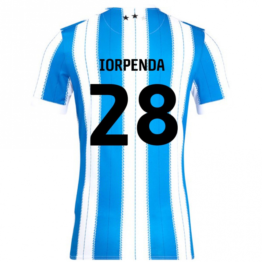 Kids Football Tom Iorpenda #28 Blue White Home Jersey 2024/25 T-Shirt Uk