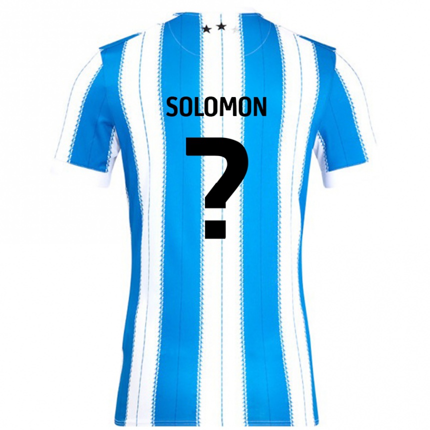 Kids Football Eko Solomon #0 Blue White Home Jersey 2024/25 T-Shirt Uk