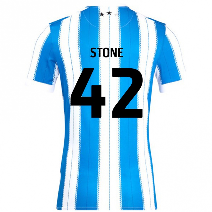 Kids Football Michael Stone #42 Blue White Home Jersey 2024/25 T-Shirt Uk