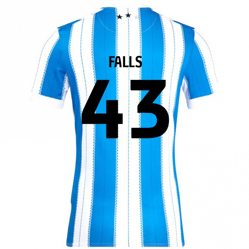 Kids Football Conor Falls #43 Blue White Home Jersey 2024/25 T-Shirt Uk