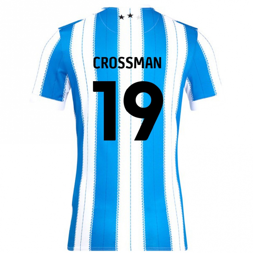 Kids Football Paige Crossman #19 Blue White Home Jersey 2024/25 T-Shirt Uk